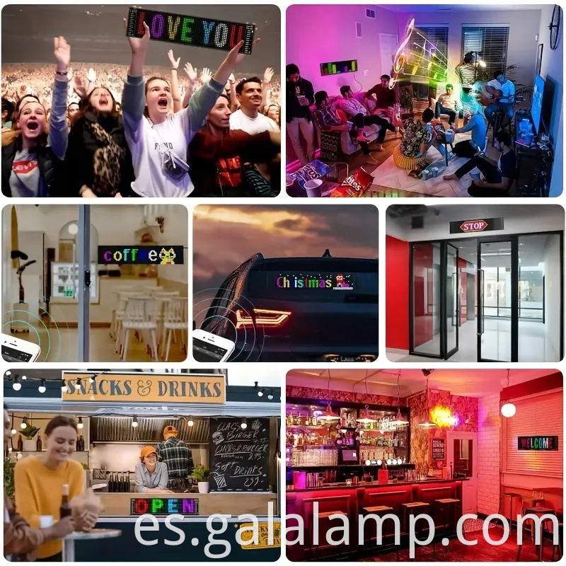 Exhibición LED flexible para festivales, tiendas y fiestas